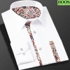 High-end flower collar men's shirt