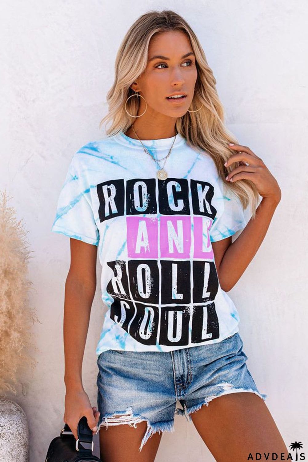 ROCK AND ROLL SOUL Tie-dye Tee