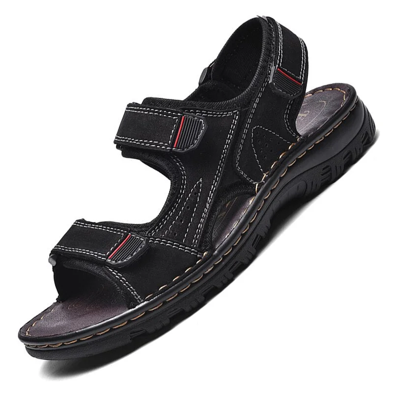New Summer Men's Sandals Genuine Leather Sandals Luxury Men's Sandals Breathable Outdoor Brand Men's Wading Simple Design Shoes