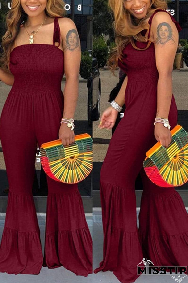 Sexy Fashion Sling Trumpet Jumpsuit