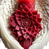 3D Angel Wing Flower Mould Silicone Wave Spiral Candle Mould Reusable Easy To Demold for Candles Soaps Crafts DIY Home Decor (Swirl Scroll)
