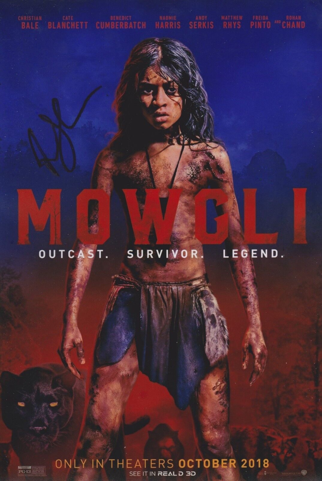 Andy Serkis Signed Mowgli 12x8 Photo Poster painting AFTAL