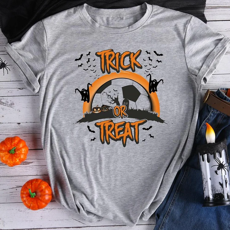 Football Halloween Trick or Treat  T-Shirt Tee-07813-Annaletters