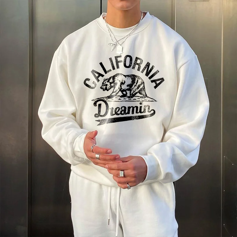 California Dreamin Printed Men's Fashion Retro Sweatshirt