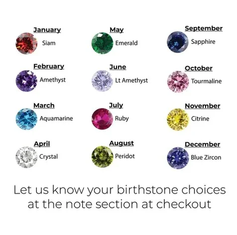 Filled Name And Birthstone Rings Birthstone Ring Set