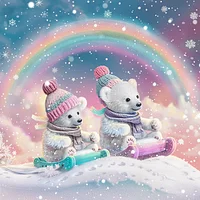 Winter Cubs - Diamond Painting