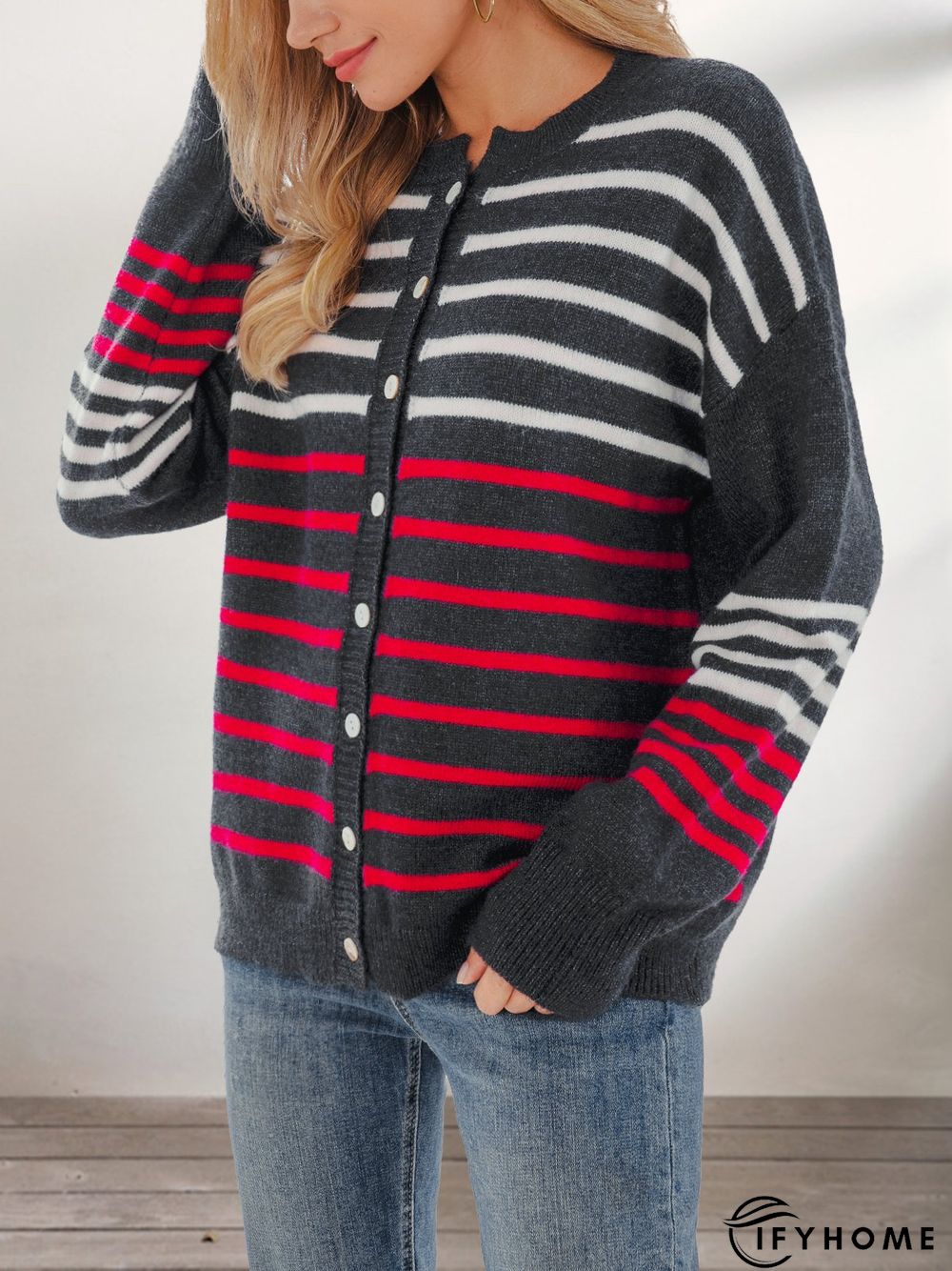 Black Casual Crew Neck Sweater | IFYHOME