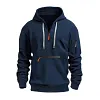 Men's Casual Multi-pocket Loose Sports Hoodie 51568546M by Inlyline