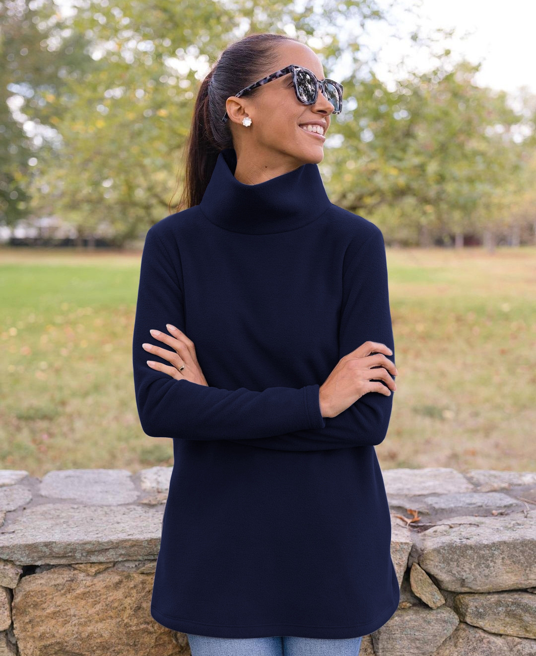 Ootddress Fleece Women's Turtleneck Sweatshirt Long Sleeve Bodycon Basic Pullover Oversized Knit Tops Basic Inner Jumper Sweatshirts