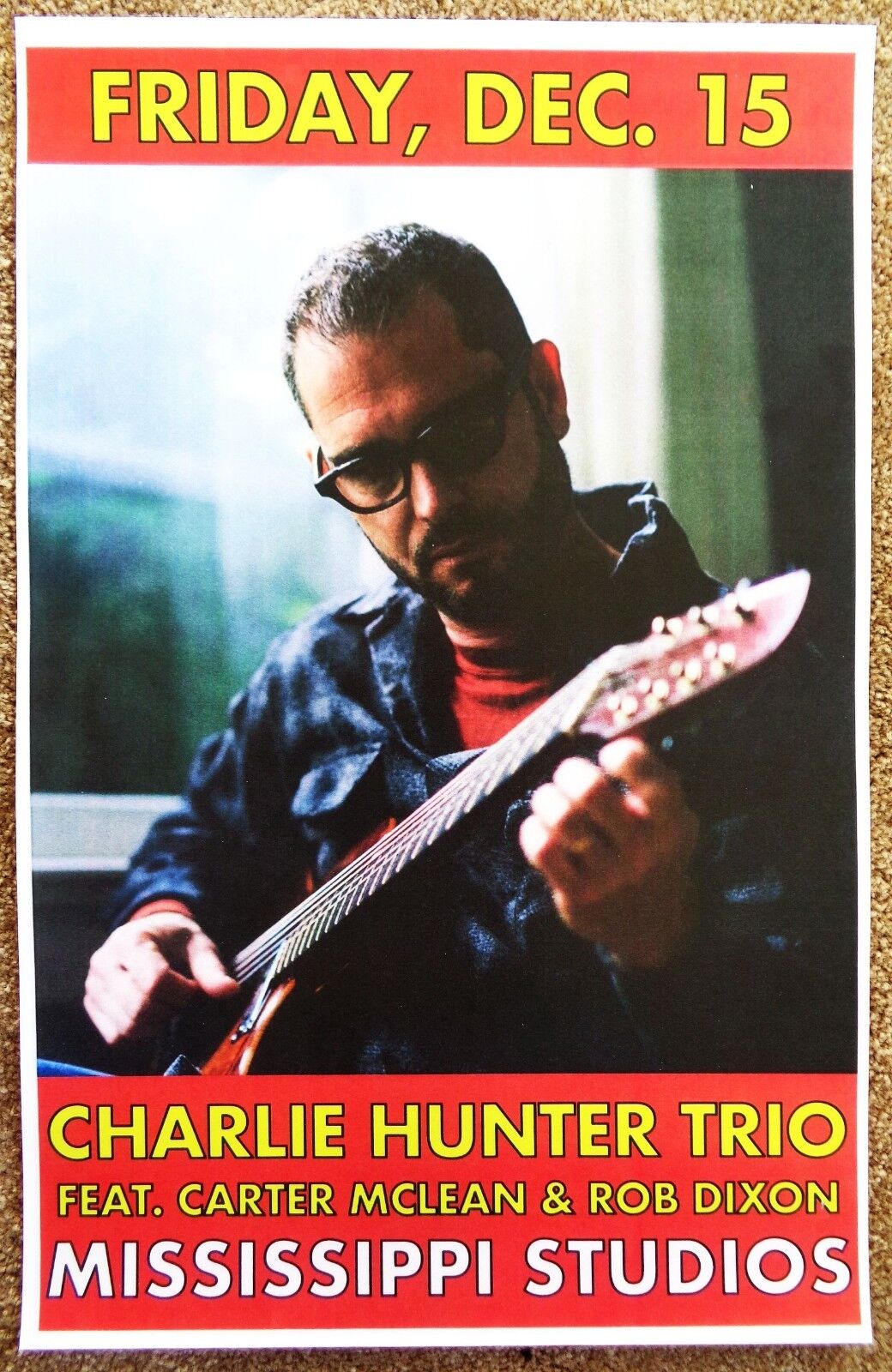 CHARLIE HUNTER TRIO 2017 Gig POSTER Portland Oregon Concert