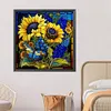 Sunflower Glass Painting-Paint by Numbers Acrylic Painting 40*40CM