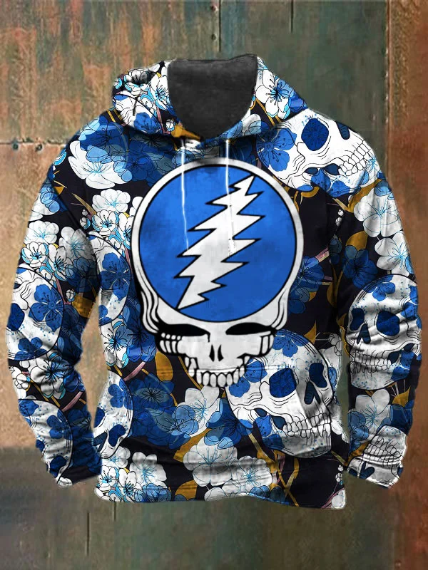 Unisex Skull Print Heavyweight Hoodies