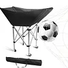 [US Local Warehouse] Collapsible Hammock Ball Cart with Wheels Volleyball Cart with Carry Bag Garage Sports Equipment Organizer for Easy Storage and Transport Hold Up To 28 Balls
