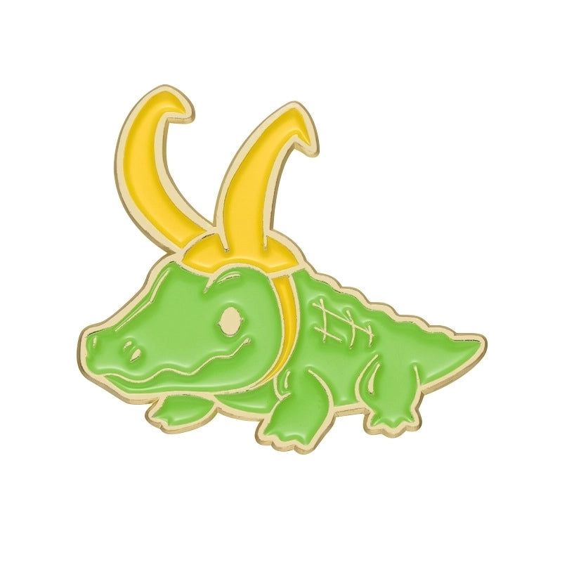 Cartoon Style Snake Shark Alloy Stoving Varnish Plating Unisex Brooches