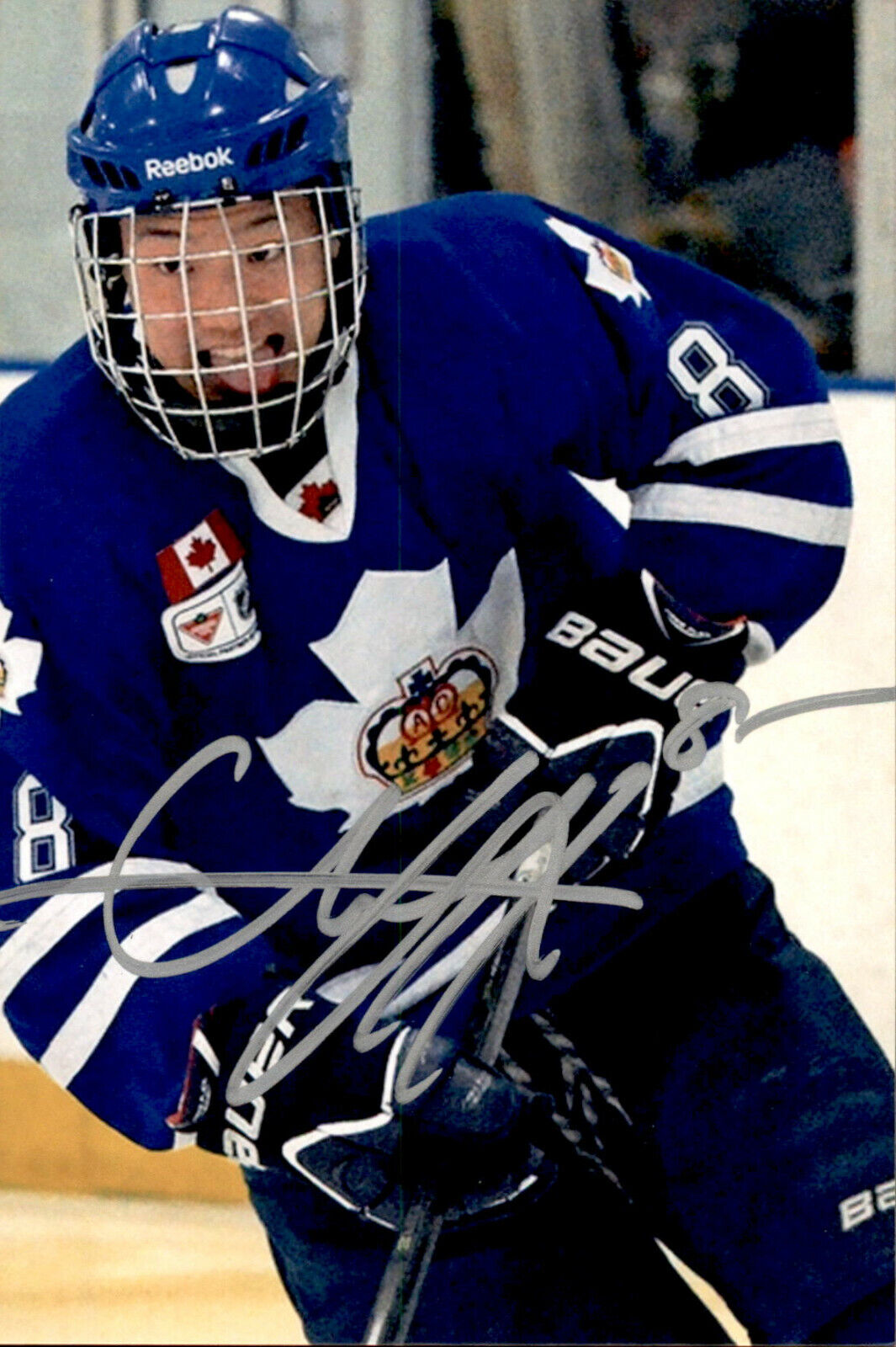 Cliff Pu SIGNED autographed 4x6 Photo Poster painting LONDON KNIGHTS / COLUMBUS BLUE JACKETS #2