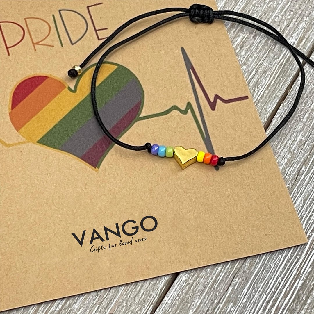 Rainbow Pride Bracelet  Rainbow Heartbeat Bracelet  Pride Bracelet  Love Is Love Bracelet  Rainbow Crystals Bracelet LGBT Gift Sentimental Gift for Her Gay Lesbian Bisexual Bi Transgender