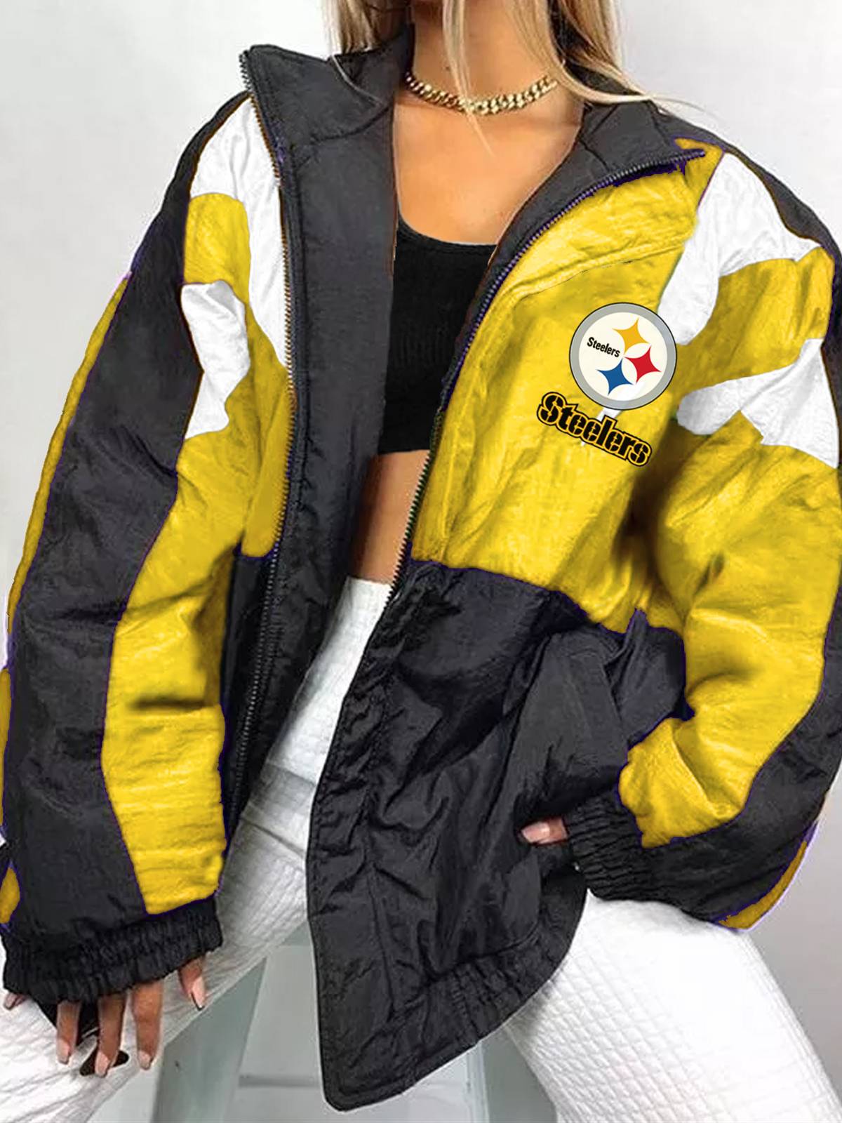 Pittsburgh Steelers Fashion Varsity Bomber Jacket