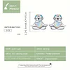 925 Silver Sloth Stud Earrings with Heart Opals