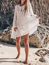 Chiffon Loose Split-Joint Long Sleeve Vacation Mini Dress
