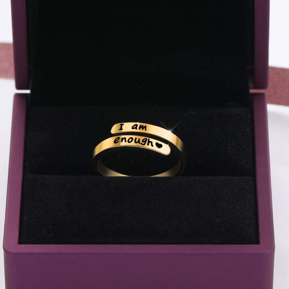 Adjustable | 925 Sterling Silver | 'I Am Enough' Ring