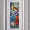 Glass Painting Butterfly Flowers-11CT Stamped Cross Stitch 30*90cm/11.81*35.43in (Big Size)