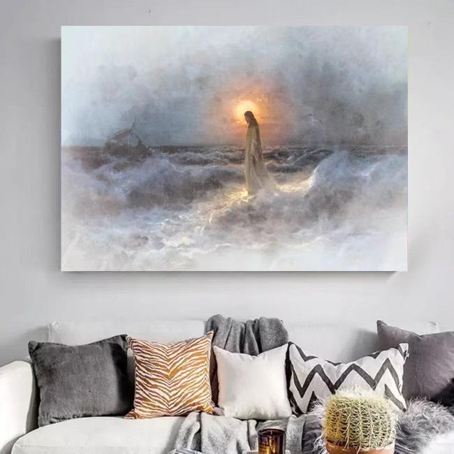 Download WALKING ON WATER Canvas Wall Art