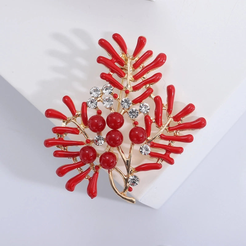 Minimalist Pin Coral Alloy Enamel Women’s Brooches