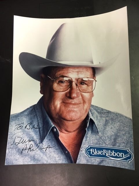 Bum Phillips Signed Pabst Blue Ribbon 8x10 Photo Poster painting with COA