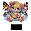 Schmetterling Bär Nachtlicht doppelseitig - 5d DIY Bastellampe