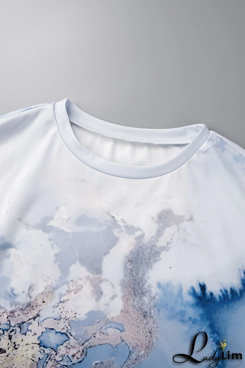 Black Casual Street Print Patchwork O Neck Two Pieces