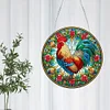 Diamond Painting Suncatcher Rooster Pendant For Window Door Garden Decor