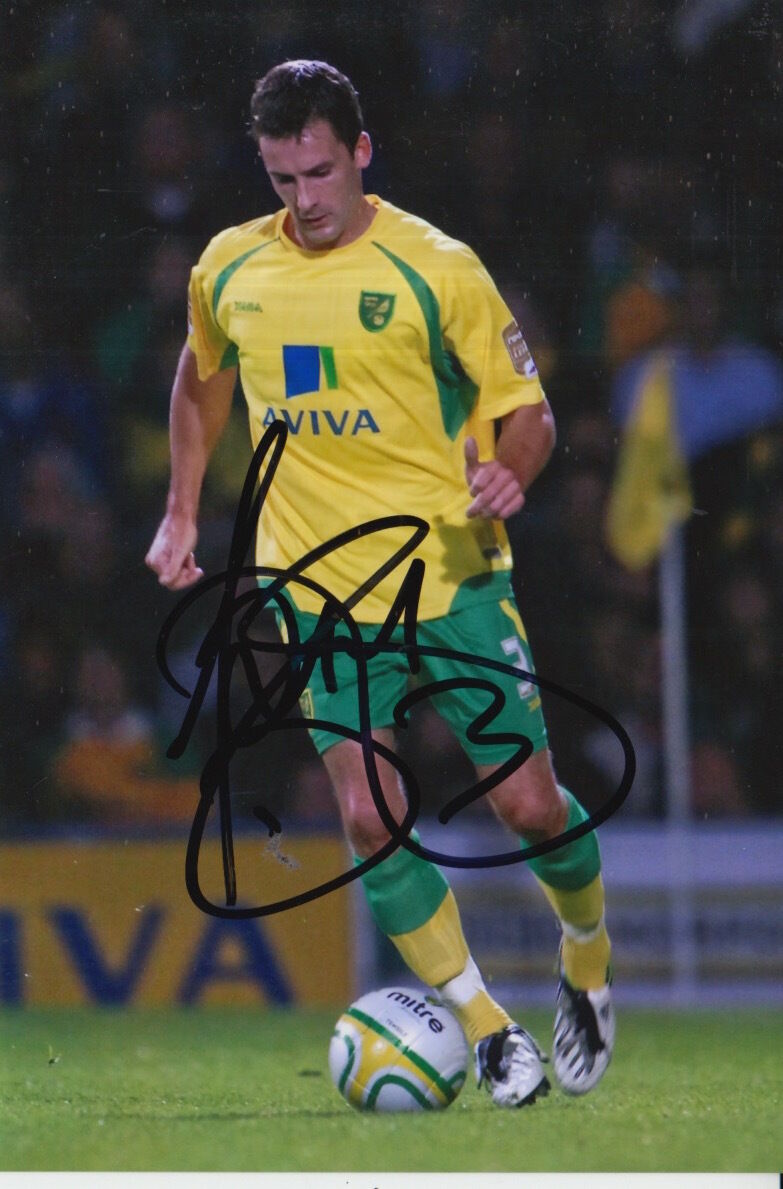 NORWICH CITY HAND SIGNED ADAM DRURY 6X4 Photo Poster painting.