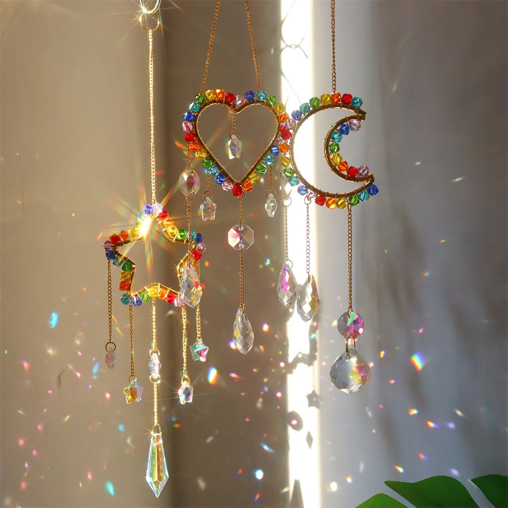 Colorful Beads Crystal Light Catching Jewelry Window Accessories for Living Room