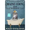 Cat Shower - Metal Tin Signs(12*16Inch) - Animal