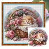 (Multi-Style) Cat-11CT Stamped Cross Stitch 40*40cm/15.75*15.75in