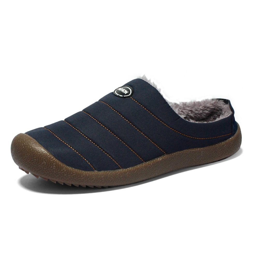 🔥Hot Sale🎁--70% OFF 🎉 Men's Winter Water-resistant Fur-lined Flat Othopedic Slippers