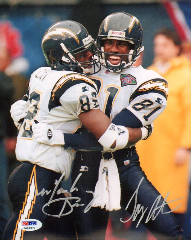 Tony Martin & Mark Seay Signed Chargers 8x10 Photo Poster painting PSA/DNA COA Super Bowl XXIX