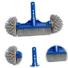12.99inch Pool Brush Head with Round Ends High-Efficiency Pool Brush with High-Density Nylon Bristles for Corner for Cleaning Pools Walls Floors Steps Small Stains