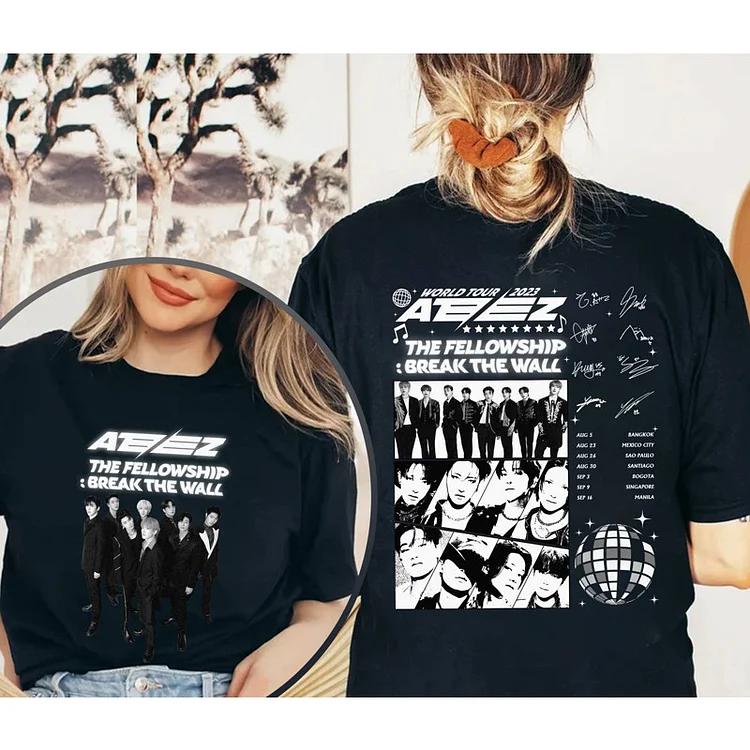 ATEEZ World Tour The Fellowship : Break the Wall In Asia T-shirt officialateezshop