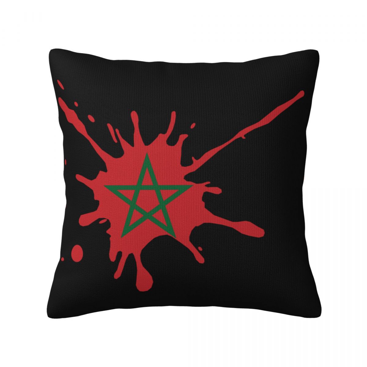 Morocco Ink Spatter Throw Pillows 18 x 18 inch