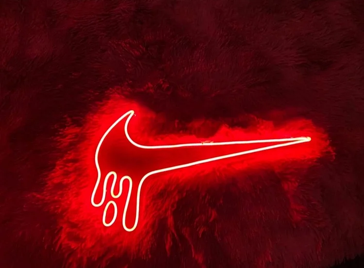 Dripping Nike Neon Sign Dripping Nike Neon Light LED Neon Sign Handmade Neon Sign Sports Neon Sign