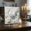 Framed Diamond Painting - Special Shaped - Love Flowers (25x25cm)