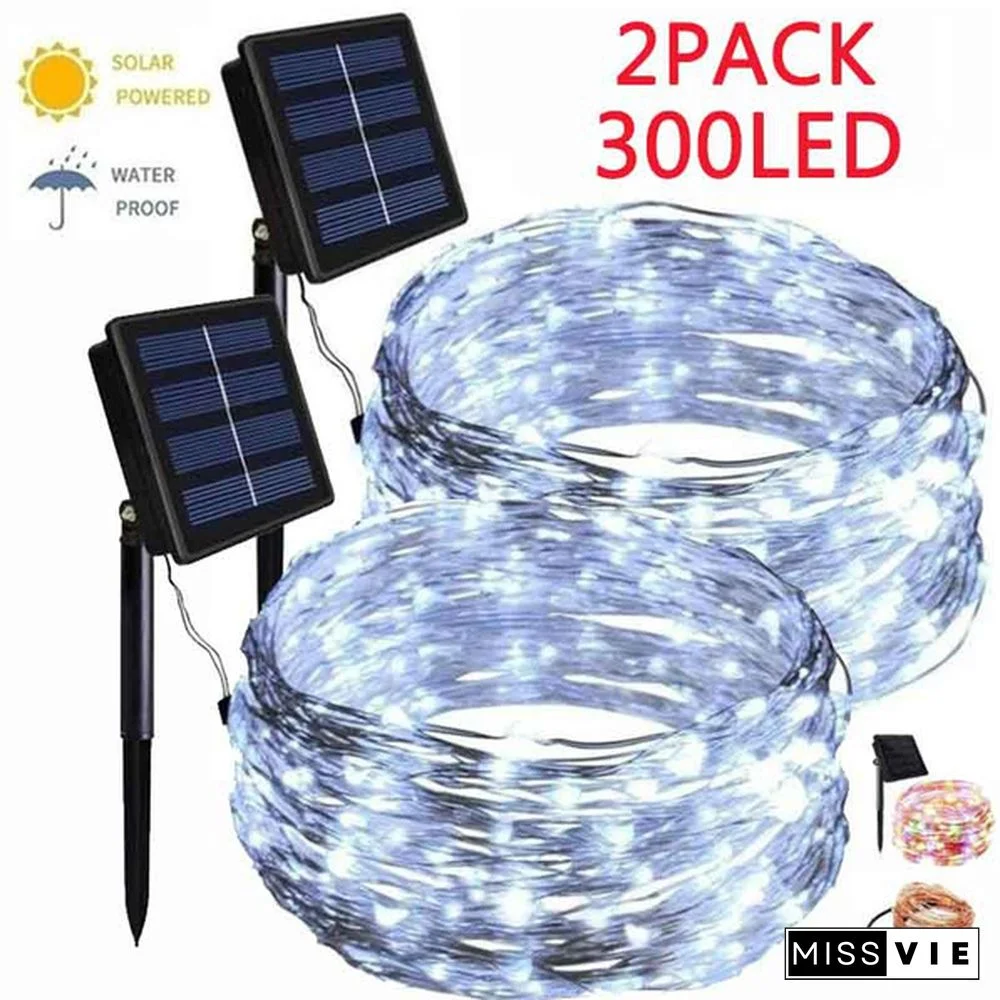 New 300/200/100/50/10 LEDs Waterproof Solar Lamps Outdoor String Fairy Lights Christmas Decoration for Garden, Wedding, Party and Holiday