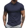 2024 Summer New Men's Lapel Loose Short-sleeved Polo Shirt