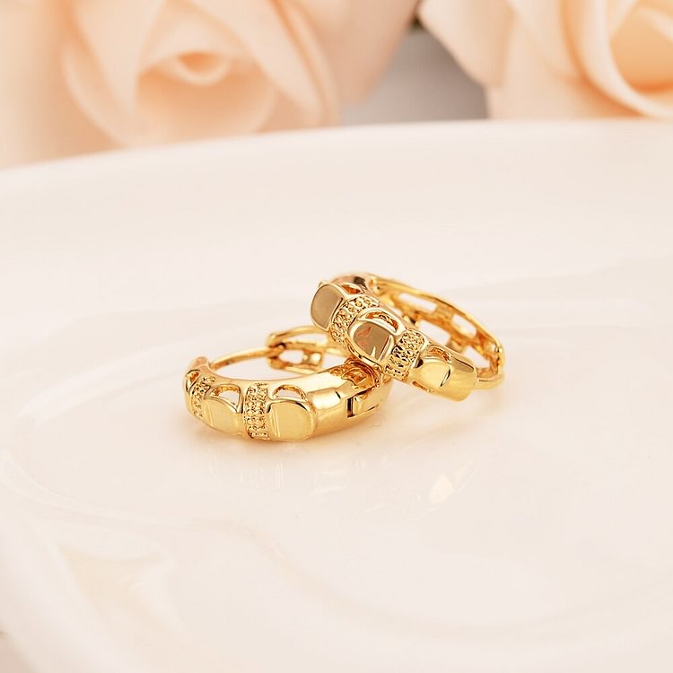 gold  Sudan Earrings for Women/Girls Gold Color Arab Jewellery African hoop Earring