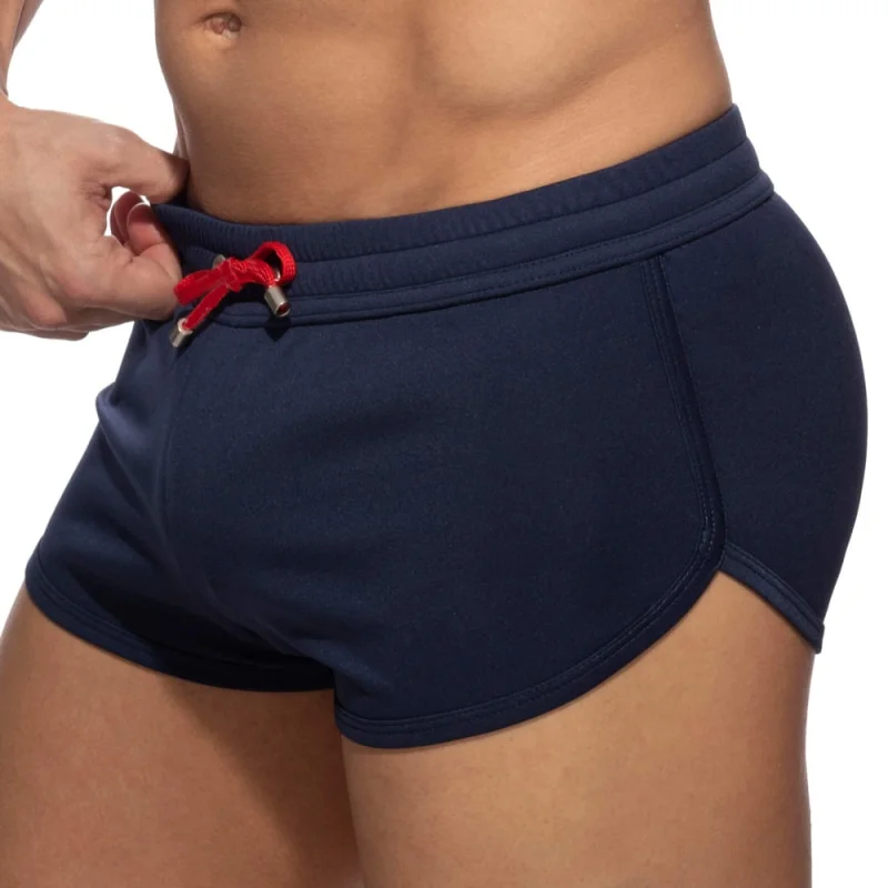 Men's High-Waisted Navy Blue Athletic Shorts-inspireuse