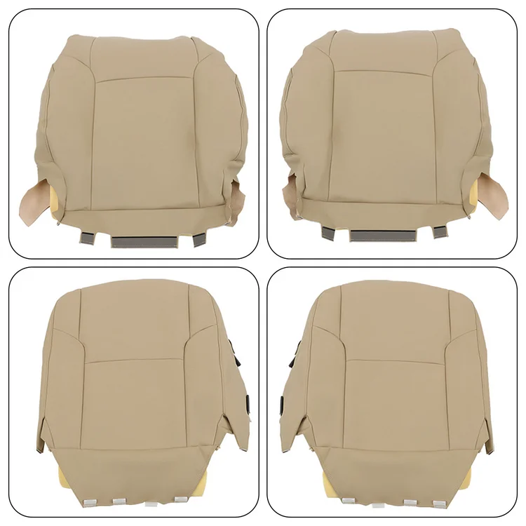 SEBLAFF 4Pcs Tan Driver Passenger Leather Seat Cover Lean Back and Bottom Replacement for 2003-2009 4Runner Sport Utility 4-Door