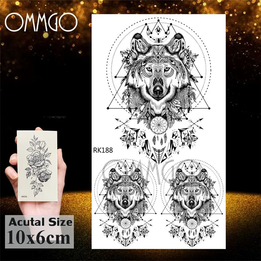 Sdrawing Dream Catcher Butterfly Feather Temporary Tattoos Sticker Black Henna Body Art Arm Fake Tatoos Leaf Sexy Custom Tattoo