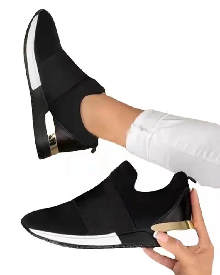 Qengg Women Vulcanized Shoes Ladies Solid Color Slip-On Sneakers for Female Casual Sport Shoes 2021 Fashion Mujer Shoes