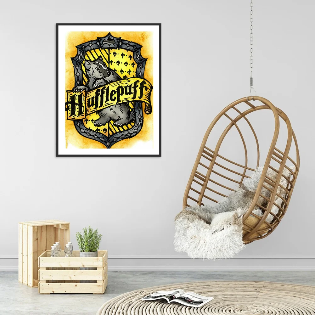 5D DIY Harry Potter Badge Full Square Drill Diamond Painting Kit Craft (D)